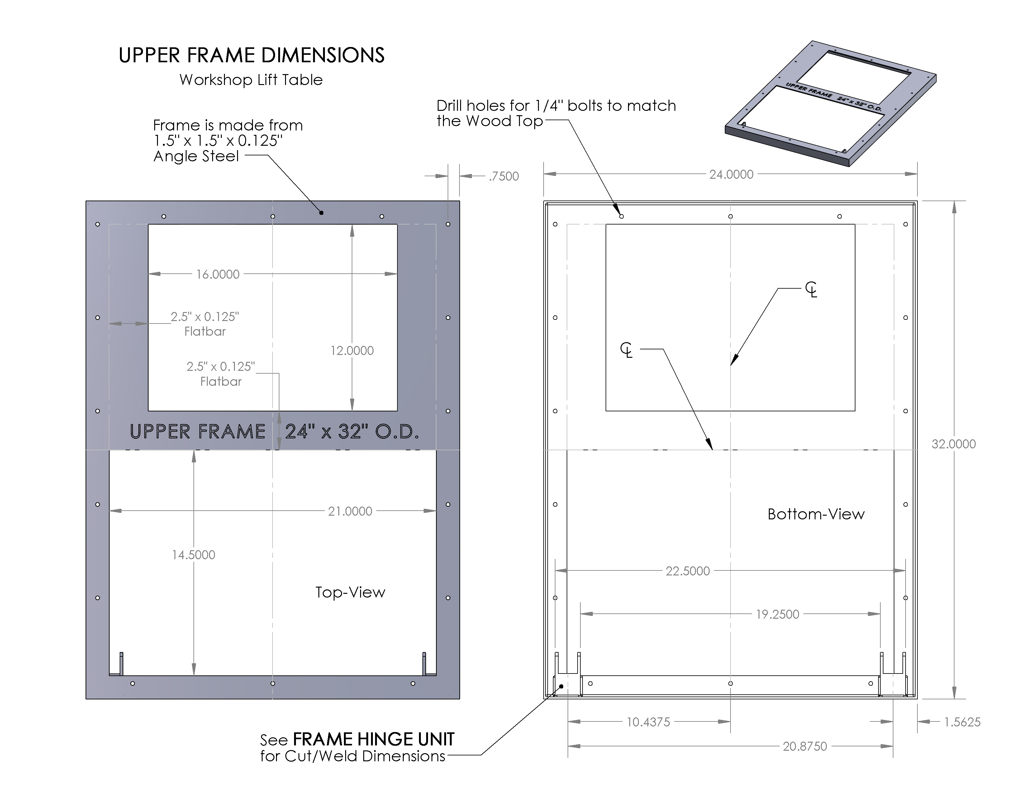 DIY Lift Table自制升降台模型3D图纸 Solidworks设计(1)